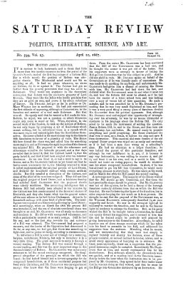 Saturday review Samstag 20. April 1867