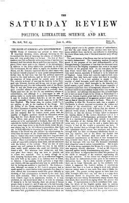 Saturday review Samstag 8. Juni 1867