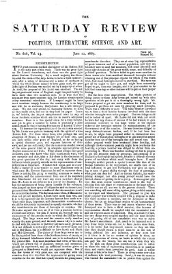 Saturday review Samstag 22. Juni 1867