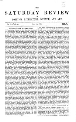 Saturday review Samstag 27. Juli 1867