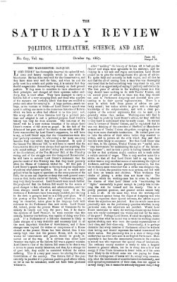 Saturday review Samstag 19. Oktober 1867