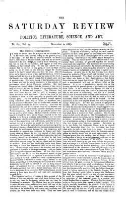 Saturday review Samstag 2. November 1867