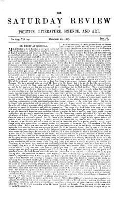 Saturday review Samstag 28. Dezember 1867