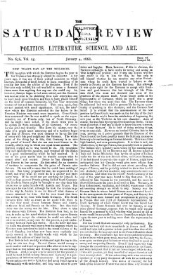 Saturday review Samstag 4. Januar 1868