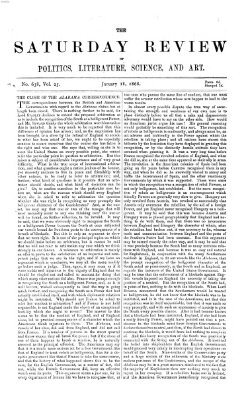 Saturday review Samstag 18. Januar 1868