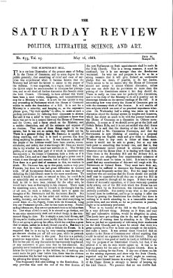 Saturday review Samstag 16. Mai 1868