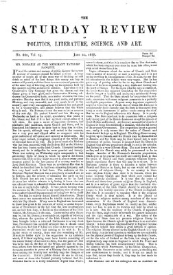 Saturday review Samstag 20. Juni 1868