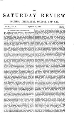 Saturday review Samstag 19. September 1868