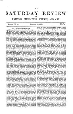 Saturday review Samstag 26. September 1868