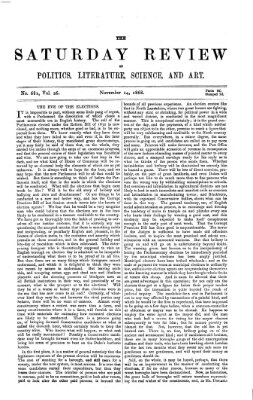 Saturday review Samstag 14. November 1868