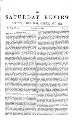 Saturday review Samstag 21. November 1868