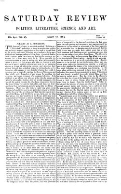 Saturday review Samstag 30. Januar 1869