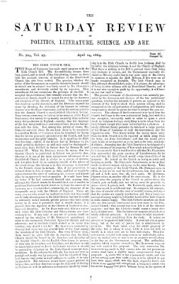 Saturday review Samstag 24. April 1869