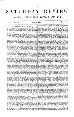 Saturday review Samstag 26. Juni 1869