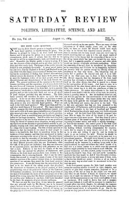 Saturday review Samstag 21. August 1869