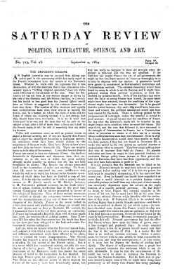 Saturday review Samstag 4. September 1869