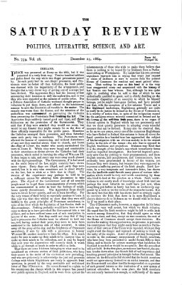 Saturday review Samstag 25. Dezember 1869