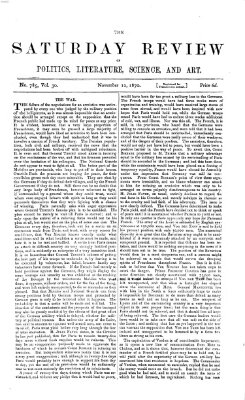 Saturday review Samstag 12. November 1870