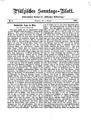 Pfälzisches Sonntags-Blatt (Pfälzische Volkszeitung) Sonntag 4. August 1867