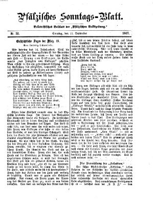 Pfälzisches Sonntags-Blatt (Pfälzische Volkszeitung) Sonntag 15. September 1867