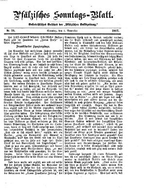 Pfälzisches Sonntags-Blatt (Pfälzische Volkszeitung) Sonntag 3. November 1867