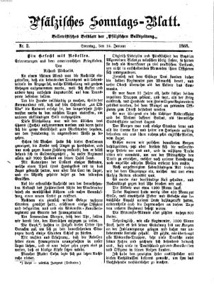 Pfälzisches Sonntags-Blatt (Pfälzische Volkszeitung) Sonntag 12. Januar 1868