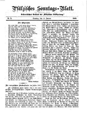 Pfälzisches Sonntags-Blatt (Pfälzische Volkszeitung) Sonntag 19. Januar 1868