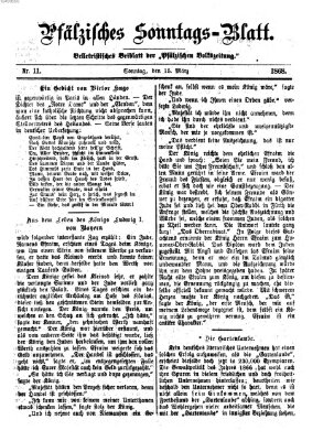 Pfälzisches Sonntags-Blatt (Pfälzische Volkszeitung) Sonntag 15. März 1868