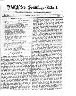 Pfälzisches Sonntags-Blatt (Pfälzische Volkszeitung) Sonntag 11. Juli 1869