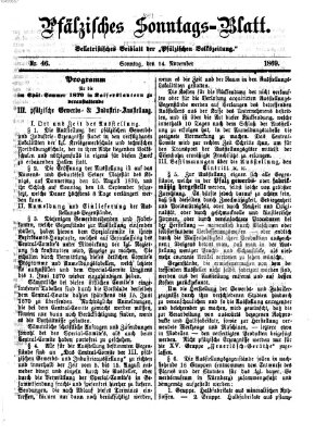 Pfälzisches Sonntags-Blatt (Pfälzische Volkszeitung) Sonntag 14. November 1869