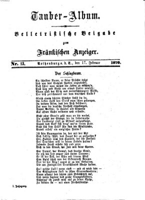 Tauber-Album (Fränkischer Anzeiger) Donnerstag 17. Februar 1870