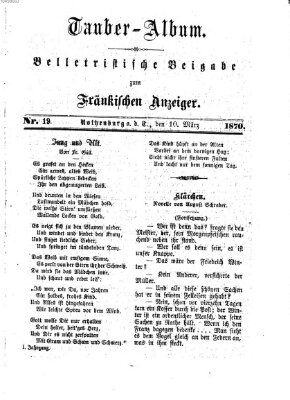 Tauber-Album (Fränkischer Anzeiger) Donnerstag 10. März 1870