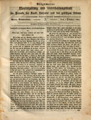 Allgemeine Theaterzeitung und Unterhaltungsblatt für Freunde der Kunst, Literatur und des geselligen Lebens (Allgemeine Theaterzeitung) Samstag 5. Januar 1822