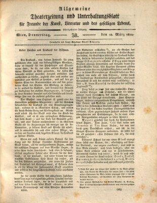 Allgemeine Theaterzeitung und Unterhaltungsblatt für Freunde der Kunst, Literatur und des geselligen Lebens (Allgemeine Theaterzeitung) Donnerstag 28. März 1822