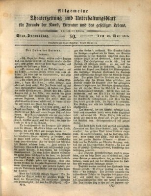 Allgemeine Theaterzeitung und Unterhaltungsblatt für Freunde der Kunst, Literatur und des geselligen Lebens (Allgemeine Theaterzeitung) Donnerstag 16. Mai 1822