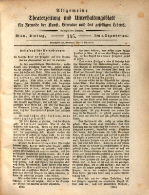 Allgemeine Theaterzeitung und Unterhaltungsblatt für Freunde der Kunst, Literatur und des geselligen Lebens (Allgemeine Theaterzeitung) Dienstag 3. Dezember 1822