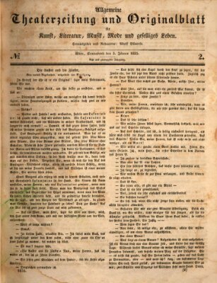 Allgemeine Theaterzeitung Samstag 3. Januar 1835