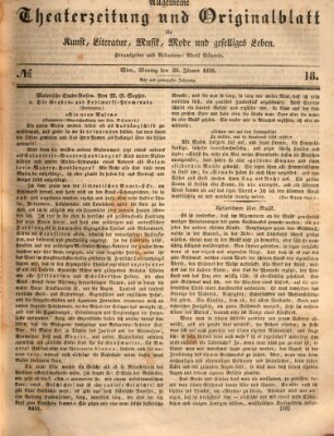 Allgemeine Theaterzeitung Montag 26. Januar 1835