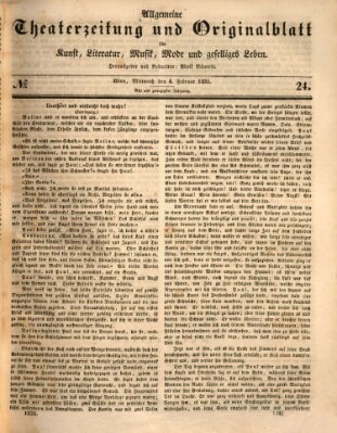 Allgemeine Theaterzeitung Mittwoch 4. Februar 1835