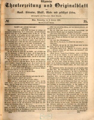 Allgemeine Theaterzeitung Donnerstag 5. Februar 1835