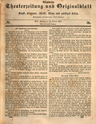 Allgemeine Theaterzeitung Montag 23. Februar 1835