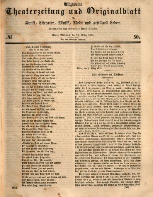 Allgemeine Theaterzeitung Mittwoch 11. März 1835