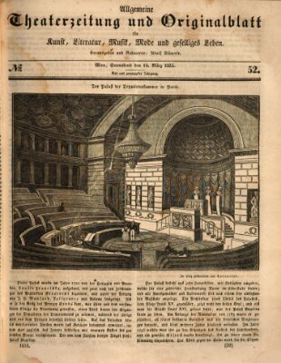 Allgemeine Theaterzeitung Samstag 14. März 1835