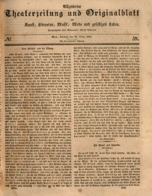 Allgemeine Theaterzeitung Dienstag 24. März 1835