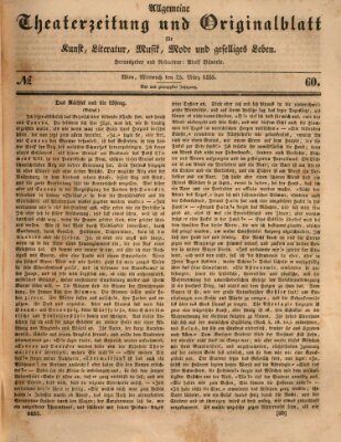 Allgemeine Theaterzeitung Mittwoch 25. März 1835