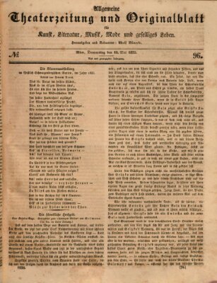 Allgemeine Theaterzeitung Donnerstag 14. Mai 1835