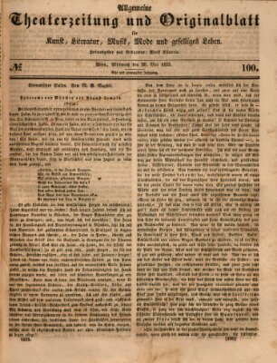 Allgemeine Theaterzeitung Mittwoch 20. Mai 1835