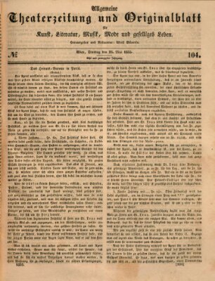 Allgemeine Theaterzeitung Dienstag 26. Mai 1835