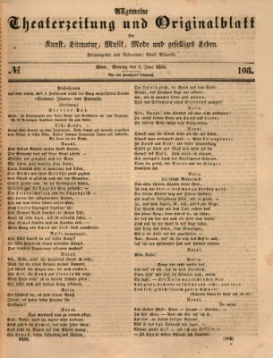 Allgemeine Theaterzeitung Montag 1. Juni 1835