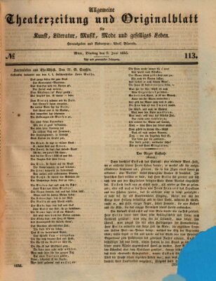 Allgemeine Theaterzeitung Dienstag 9. Juni 1835